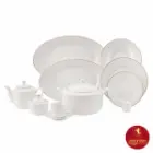 سرویس 12 نفره چینی زرین قالب رادیانس طرح زرین لب طلایی