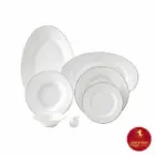 سرویس 12 نفره چینی زرین قالب رادیانس طرح زرین لب طلایی