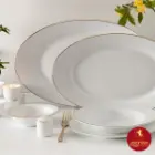 سرویس 12 نفره چینی زرین قالب رادیانس طرح زرین لب طلایی