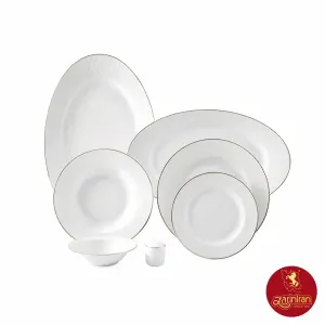 چینی زرین سرویس 6 نفره غذاخوری رادیانس طرح زرین