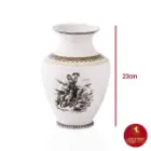 گلدان چینی زرین رعنا طرح ویلیج سایز بزرگ