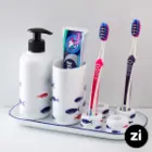 ست سرویس بهداشتی چینی زرین زی هایگن طرح ماهی
