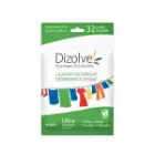 برگ رخت لباسشویی دیزالو Dizolve سبز بدون رایحه 32 عددی خارجی