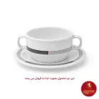 پیاله چینی زرین هتلی 49 دو دسته سایز 10 طرح وگاس