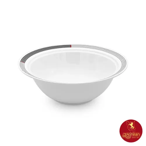 سوپ خوری چینی زرین هتلی 49 با شیار ملاقه 1650 سی سی طرح وگاس