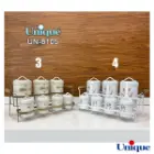 ست ادویه یونیک 7 عددی پایه دار درب فلزی UN-8105
