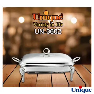 سوفله خوری یونیک مستطیل کوچک نگین دار نقره ای UN-3602