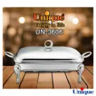 سوفله خوری یونیک مستطیل بزرگ نگین دار نقره ای UN-3606