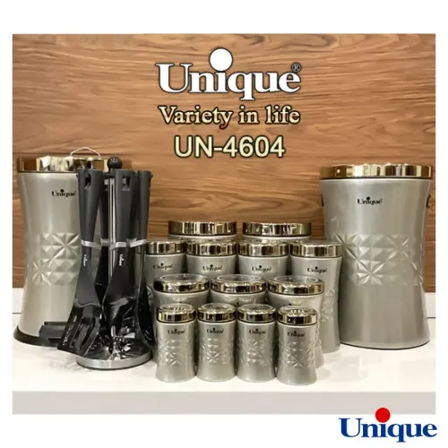 سرویس آشپزخانه 15 پارچه یونیک ونیز زیتونی طلایی UN-4604