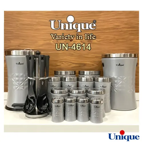 سرویس آشپزخانه 15 پارچه یونیک ونیز اکلیلی استیل UN-4614