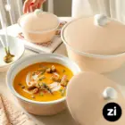 قابلمه کوچک چینی زرین سایز 16 سفید