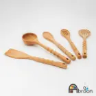 سرویس کفگیر و ملاقه آبرون چوبی 6 پارچه AW510