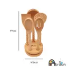 سرویس کفگیر و ملاقه آبرون چوبی 6 پارچه AW510