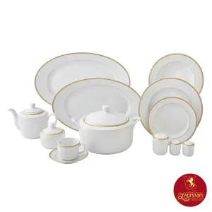 سرویس با کیفیت چینی زرین رادیانس سپینود 12 نفره 102 پارچه