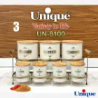 ست ادویه 7 عددی پایه دار یونیک UN-8100