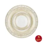 سرویس چینی زرین شهرزاد طرح ژئومتریکال نقره ای 6 نفره 35 پارچه