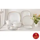 سرویس چینی زرین کواترو طرح ریوا طلایی 6 نفره 27 پارچه
