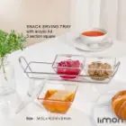 اردورخوری شیشه ای مربع 3 خانه لیمون