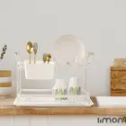 آبچکان دو طبقه دسته دار مشکی لیمون