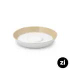 نعلبکی زیر استکانی چینی زرین (Zi) فرم اس سایز 12 طرح پاستل کرم