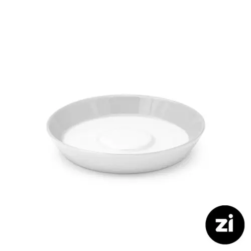 نعلبکی زیر استکانی چینی زرین (Zi) فرم اس سایز 15 طرح پاستل لیمویی