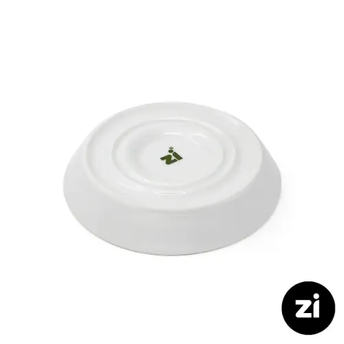 نعلبکی زیر استکانی چینی زرین (Zi) فرم اس سایز 15 طرح پاستل لیمویی