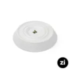 نعلبکی زیر استکانی چینی زرین (Zi) فرم اس سایز 15 طرح پاستل آبی