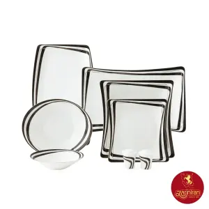 سرویس چینی زرین وینچی زیبرا 6 نفره 30 پارچه
