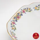 چینی زرین سرویس قاب و قدح هگزان طرح گل گلستان