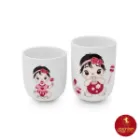 سرویس کودک چینی زرین طرح نیوبرن صورتی 5 پارچه با لیوان