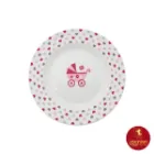 سرویس کودک چینی زرین طرح نیوبرن صورتی 5 پارچه با لیوان