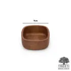 پیاله چوبی مربع تیریتی کوچک 9 سانتی B2221
