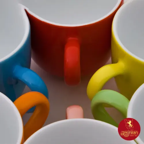سرویس 12 پارچه قهوه خوری چینی زرین ایتالیا اف طرح ماربل