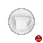 سرویس چای خوری چینی زرین شهرزاد طرح وایت رز 12 پارچه