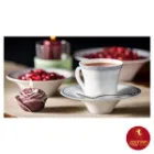 سرویس چای خوری چینی زرین شهرزاد طرح وایت رز 12 پارچه