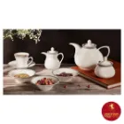 سرویس چای خوری چینی زرین شهرزاد طرح وایت رز 12 پارچه