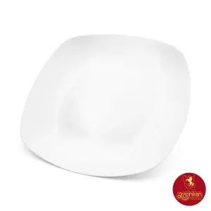 دیس چینی زرین کواترو سایز 36 طرح سفید
