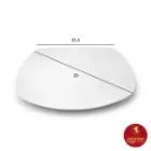 دیس چینی زرین کواترو سایز 36 طرح سفید
