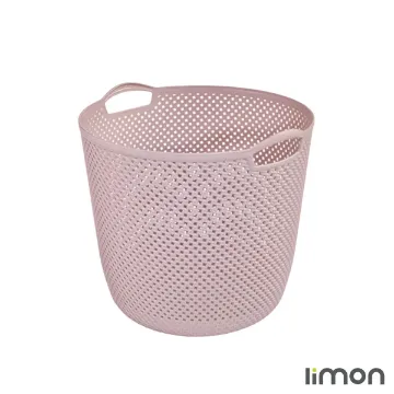 سبد رخت گرد طرح بافت لیمون