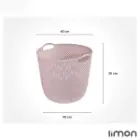 سبد رخت گرد طرح بافت لیمون