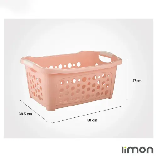سبد رخت مستطیل متوسط لیمون