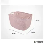 سبد رخت مستطیل طرح بافت لیمون