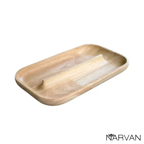 جای قاشق و چنگال چوبی نارون بزرگ 30 میل R3011