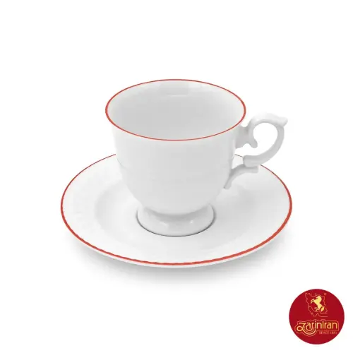 سرویس چای خوری چینی زرین نئوکلاسیک طرح بادیانس 12 پارچه
