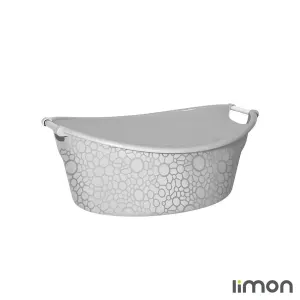 لگن بیضی دسته استیل کوچک لیمون