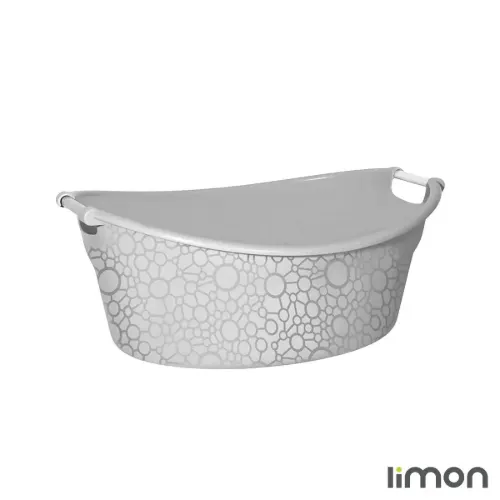 لگن بیضی دسته استیل بزرگ لیمون