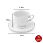 سرویس چای خوری چینی زرین نئوکلاسیک طرح بادیانس 12 پارچه