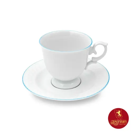 سرویس چای خوری چینی زرین نئوکلاسیک طرح بادیانس 12 پارچه