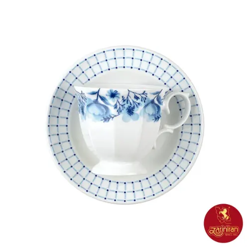 سرویس چای خوری چینی زرین نئوکلاسیک طرح آراگل 12 پارچه