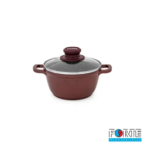 سرویس قابلمه گرانیتی 14 پارچه فورته Forte مدل پریما بادمجانی